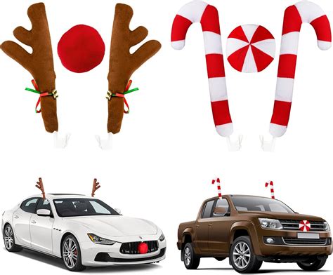 Amazon Reindeer Antlers For Cars Pair Of Car Christmas