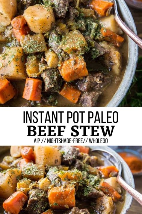 Instant Pot Beef Stew Paleo Aip The Roasted Root