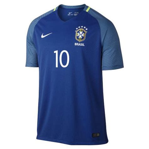 Nike Brazil 2016 Neymar Away Blue Jersey Soccer Plus
