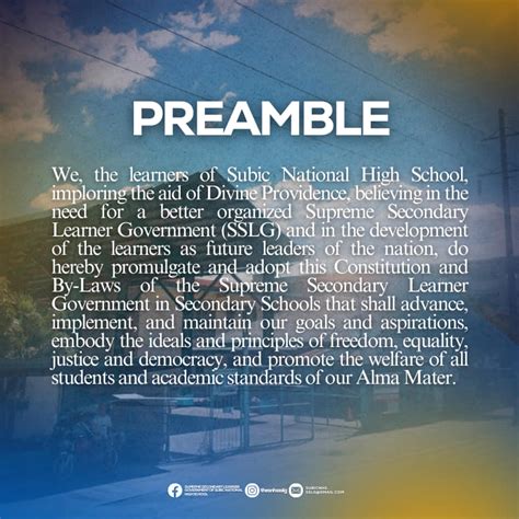 Preamble | Supreme Secondary Learner Government