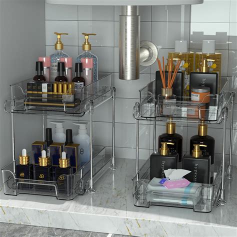 Dekava Under Sink Organizer Pack Bathroom Cabinet Organizer Tier