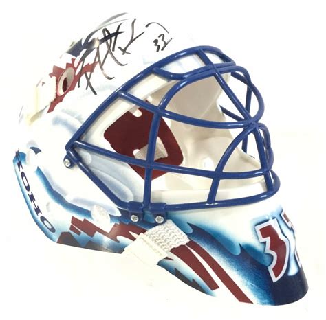 Lot - NHL Co Avalanche Patrick Roy Signed Mini Helmet