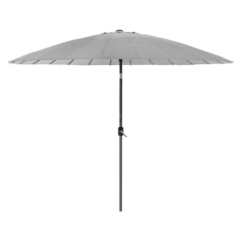 Parasol Shanghai De Jardin Gris Clair Protection Solaire Uv