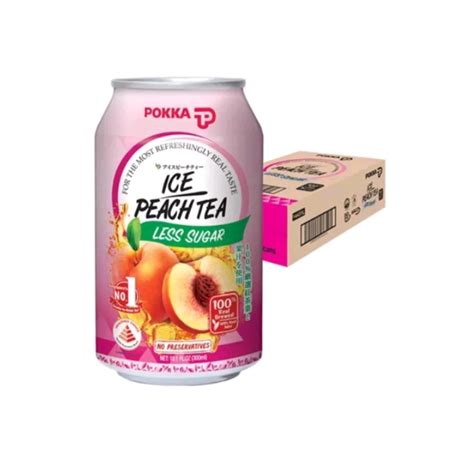 Pokka Ice Peach Tea Less Sugar S X Ml Shopee Singapore