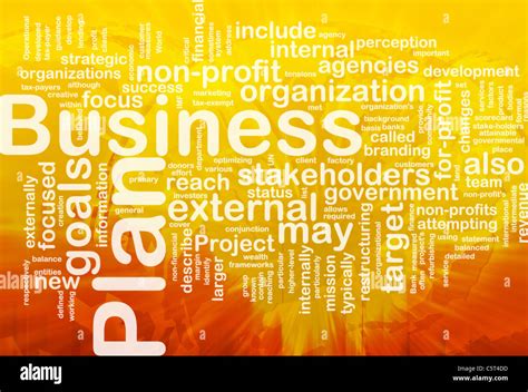 Word Cloud Concept Illustration Of Business Plan International Stock