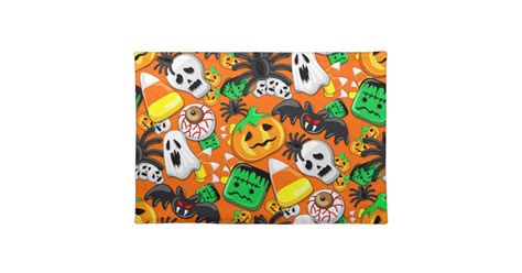 Halloween Spooky Candies Party Cloth Placemat Zazzle