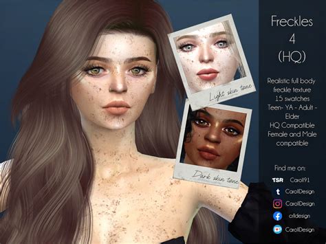 The Sims Resource Freckles 4 HQ