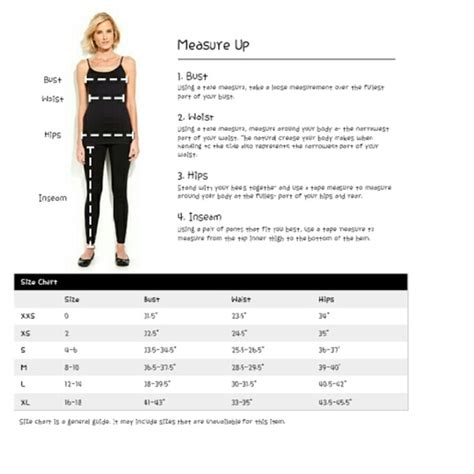 Dana Buchman Pants Size Chart: A Visual Reference of Charts | Chart Master