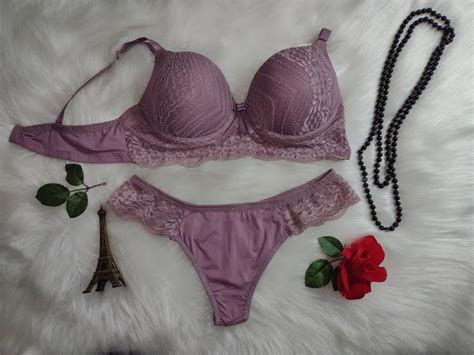 Conjunto Lingerie Suti E Calcinha Tam G Cor Ros Col Rio Lingerie Conjunto De Lingerie