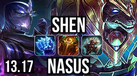 Shen Vs Nasus Top 3 1m Mastery 800 Games 5 3 14 Rank 11 Shen