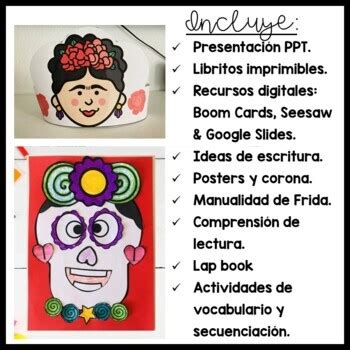 Frida Kahlo En Espa Ol Lapbook Lectura Y Escritura Spanish Cinco De Mayo