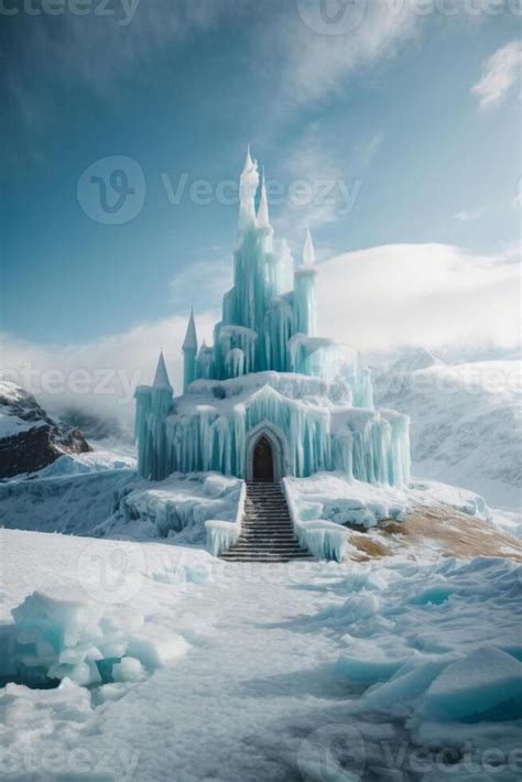 Frozen Castle In The Snow 43999705 Stock Photo At Vecteezy