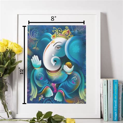 Ganesh Wall Decor Canvas Print (8x12inch) - PVC CARD PRINTING