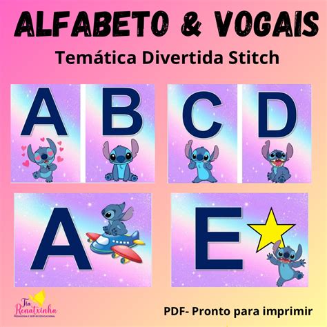 Como Se Escrever Stitch - Alfabeto & Vogais Stitch - Renata Ramos | Hotmart