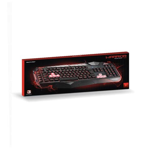 Teclado Gamer Usb Warrior Macro Preto Tc Warrior Cx Un