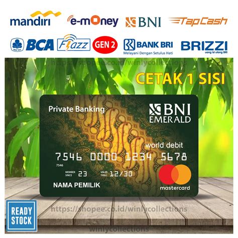 Jual Emoney E Toll Desain Private Emerald Card Batik E Money Mandiri