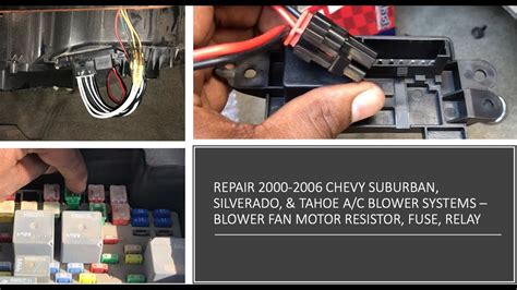 Suburban Silverado Tahoe A C Blower Motor Resistor Repair Youtube