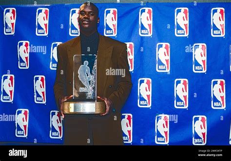 Shaquille O Neal Orlando Magic Rookie Of The Year Stock Photo