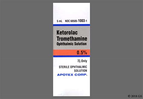 Ketorolac Tromethamine 0 5 Ophthalmic Drops Sol 5 Ml Sol 110507