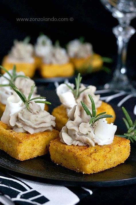 Crostini Di Polenta Ceci E Lardo Bresaola Food Wine Recipes Finger