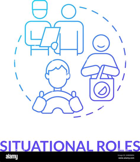 Situational Roles Blue Gradient Concept Icon Stock Vector Image And Art