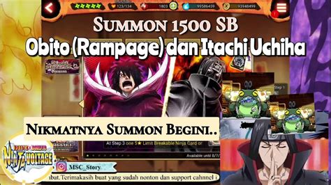 Summon Akun Ke 2 Obito Uchiha Rampage And Itachi Uchiha 1500 Sb Nxb