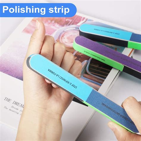 12 Packs 7 Way Nail File And Buffer Block Professional Buffering Files