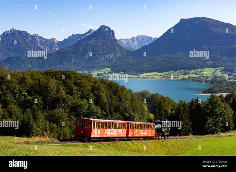 Cog Railway Schafbergbahn Up The Schafberg With A View Of Lake