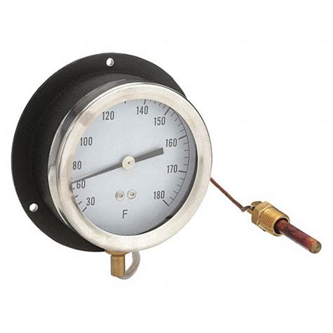 30° To 180°f 4 5 In Dial Dia Analog Panel Mount Thermometer 12u660 12u660 Grainger