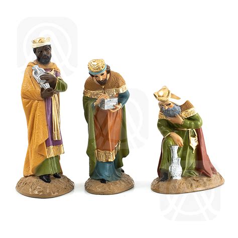 Reyes Magos 20cm Yeso Empastado Nacimiento Navidad Araguel