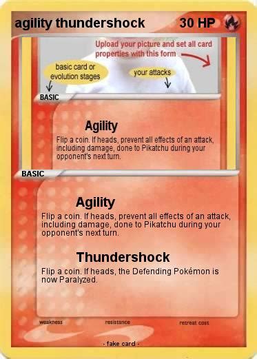 Pok Mon Agility Thundershock Agility My Pokemon Card