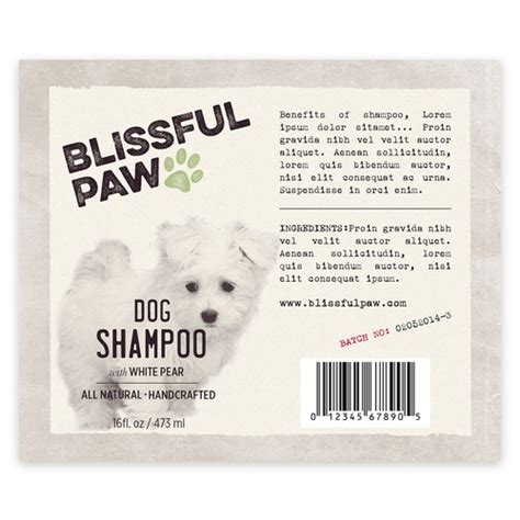 Create a vintage label for all-natural dog shampoo/conditioner | Product label contest