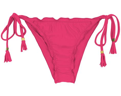 Triangle Bikini Bottom With Wavy Edges Fuchsia Bottom Olinda Eva