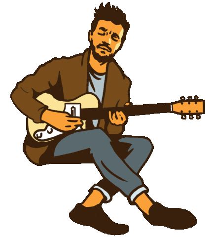 Tallest Man On Earth Guitar Sticker by Dan Blaushild