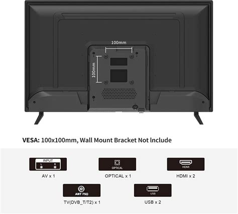 Pantalla Sansui Smx T H Color Negro Hdmi Usb Av In Led Hd Coppel