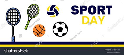 Sports Day Banner Design Copyspace Stock Vector (Royalty Free) 2241076195 | Shutterstock