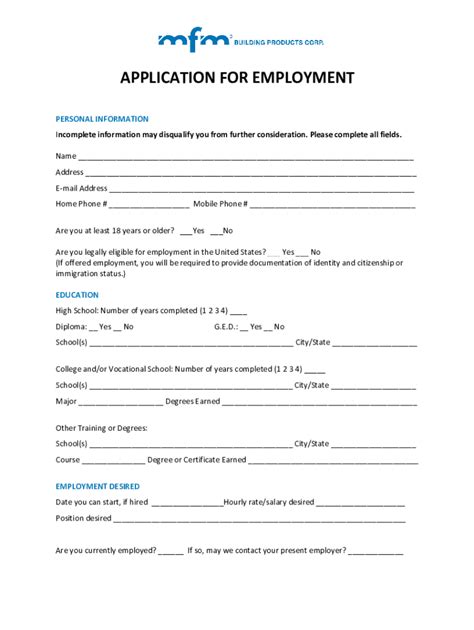 Fillable Online Employment Job Application Saco Parks And Recreation