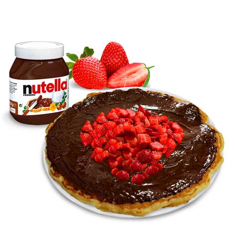 Hot Cake Combinado De Nutella Con Fresa Creps
