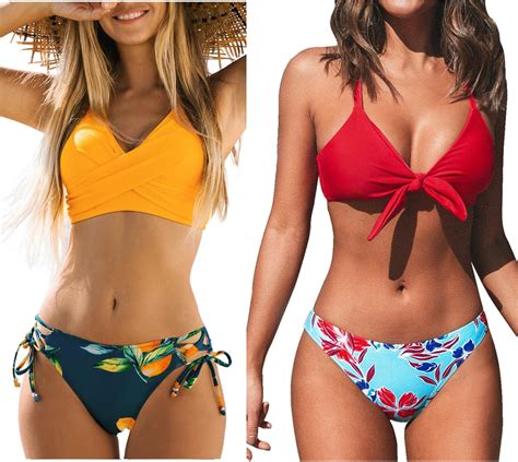 Amazon Cupshe Women S Bikini Sets Two Piece Swimsuit Tie