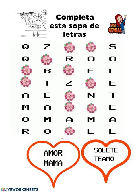 Sopa De Letras Free Activity Live Worksheets