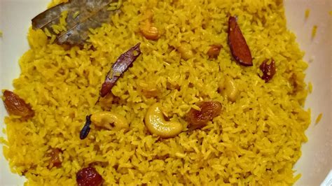 বাসন্তী পোলাও Basonti Polao Sweet Yellow Rice Recipe Youtube