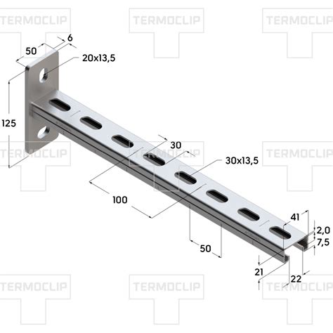 Монтажная консоль TCA 41х21х2,0 Termoclip