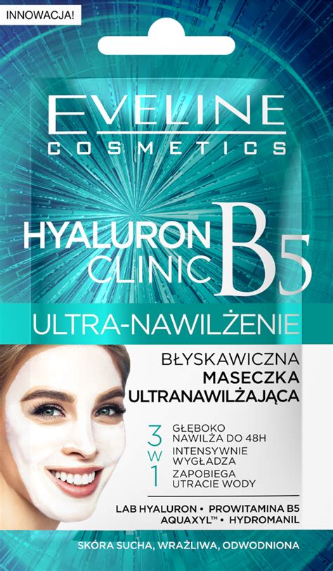 EVELINE COSMETICS Hyaluron Clinic B5 maseczka do twarzy błyskawiczna