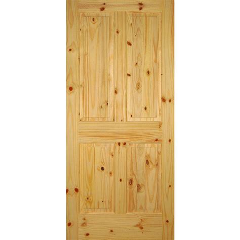 Builders Choice In X In Panel Solid Core Knotty Pine Single