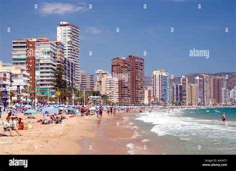 Benidorm Beach Costa Blanca Spain Stock Photo - Alamy