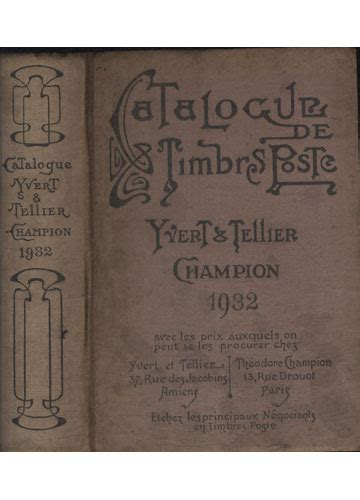 Sebo Do Messias Livro Catalogue Yvert Tellier Champion 1932