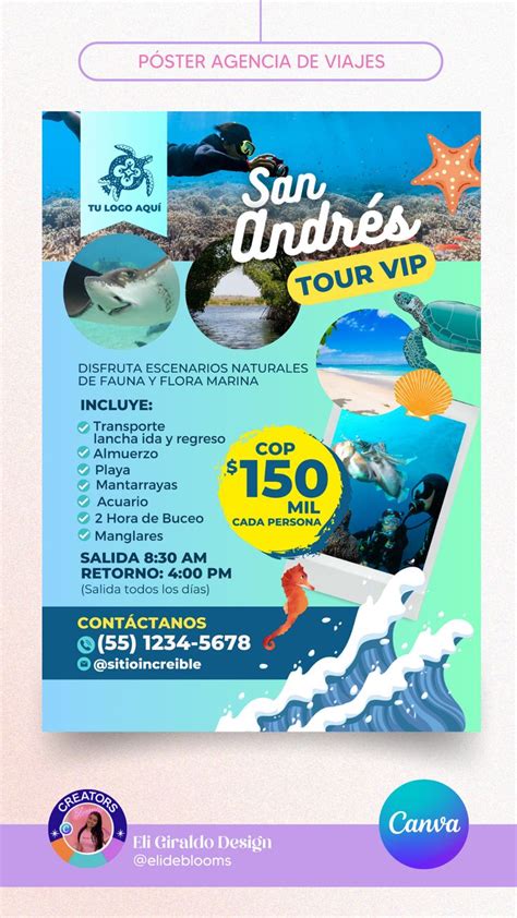 P Ster Agencia De Viajes Turismo Plantilla Canva En Agencias De