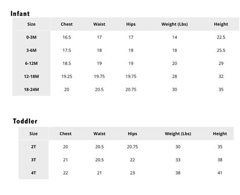 General Size Charts — Winnipeg Outfitters