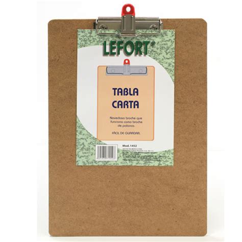 Tabla Sujetapapel Lefort Tamaño Carta Con I Clip Madera Lumen