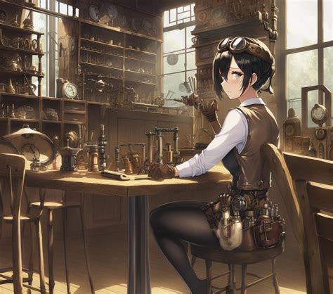 Steampunk Anime Girl With Goggles